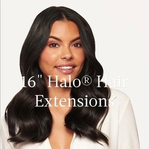 16” Luxy halo extensions in Copper Brown